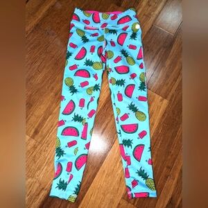 Fruity & fun, Jill yoga pants for girls, size 6.